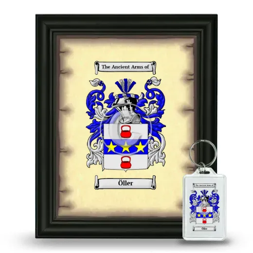 Öller Framed Coat of Arms and Keychain - Black