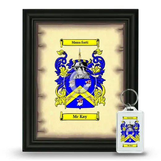 Mc Kay Framed Coat of Arms and Keychain - Black