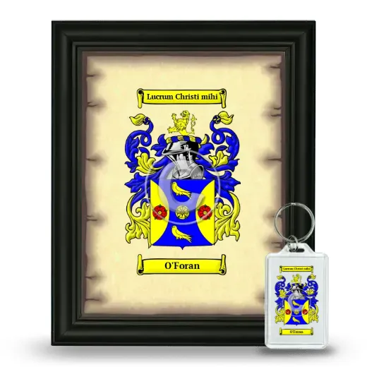 O'Foran Framed Coat of Arms and Keychain - Black