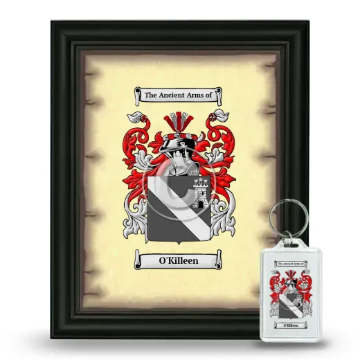 O'Killeen Framed Coat of Arms and Keychain - Black