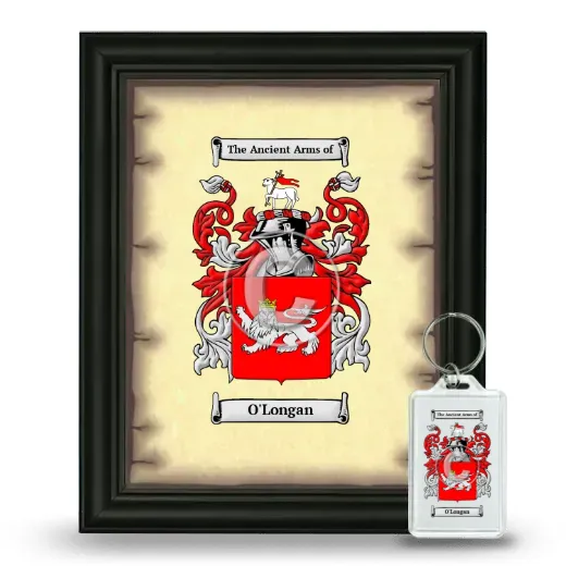 O'Longan Framed Coat of Arms and Keychain - Black