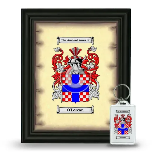 O'Lorcan Framed Coat of Arms and Keychain - Black