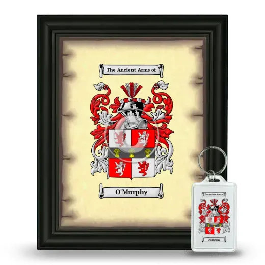 O'Murphy Framed Coat of Arms and Keychain - Black
