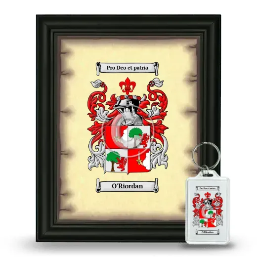 O'Riordan Framed Coat of Arms and Keychain - Black
