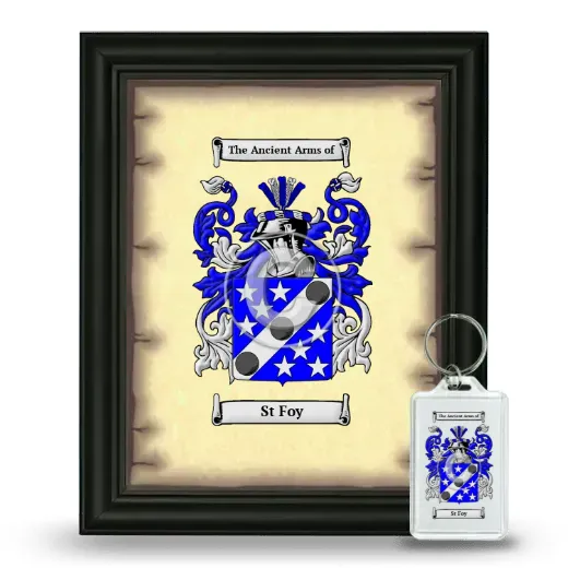 St Foy Framed Coat of Arms and Keychain - Black