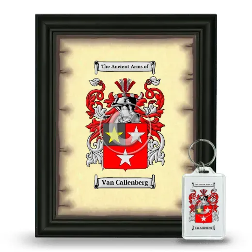 Van Callenberg Framed Coat of Arms and Keychain - Black