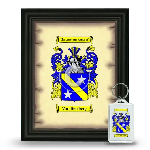 Van Den berg Framed Coat of Arms and Keychain - Black