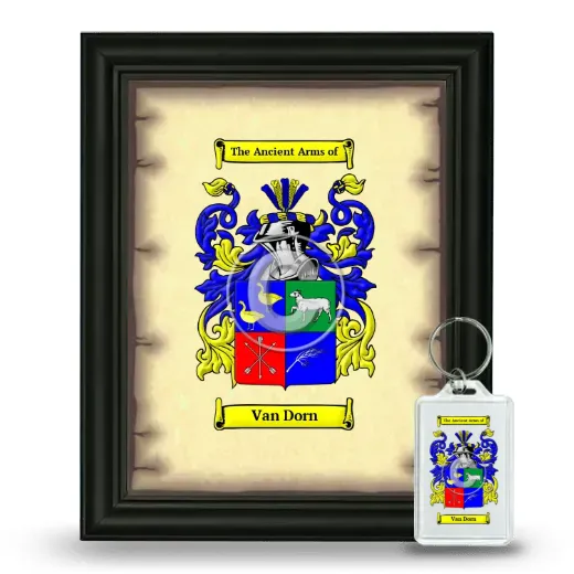 Van Dorn Framed Coat of Arms and Keychain - Black