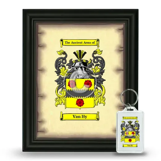 Van Hy Framed Coat of Arms and Keychain - Black