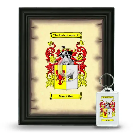 Van Ofer Framed Coat of Arms and Keychain - Black