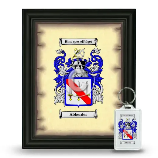 Abberder Framed Coat of Arms and Keychain - Black