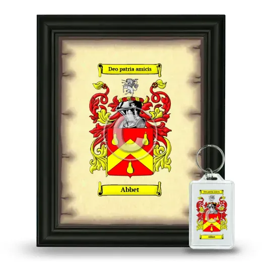 Abbet Framed Coat of Arms and Keychain - Black