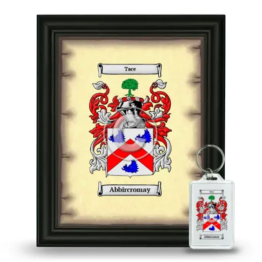 Abbircromay Framed Coat of Arms and Keychain - Black