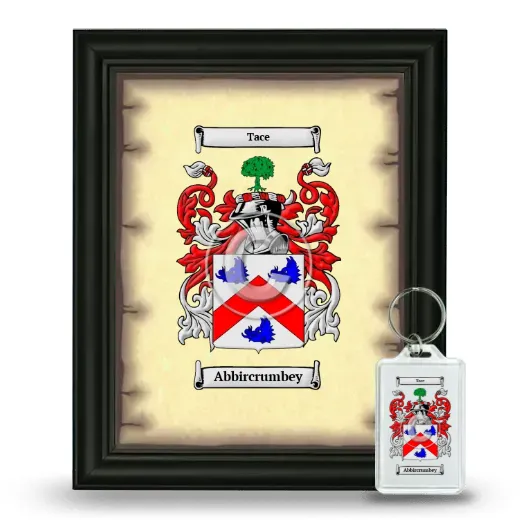 Abbircrumbey Framed Coat of Arms and Keychain - Black