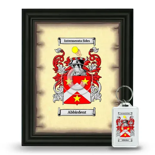 Abbirdent Framed Coat of Arms and Keychain - Black