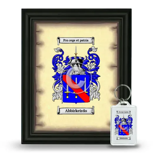 Abbirkeirdo Framed Coat of Arms and Keychain - Black