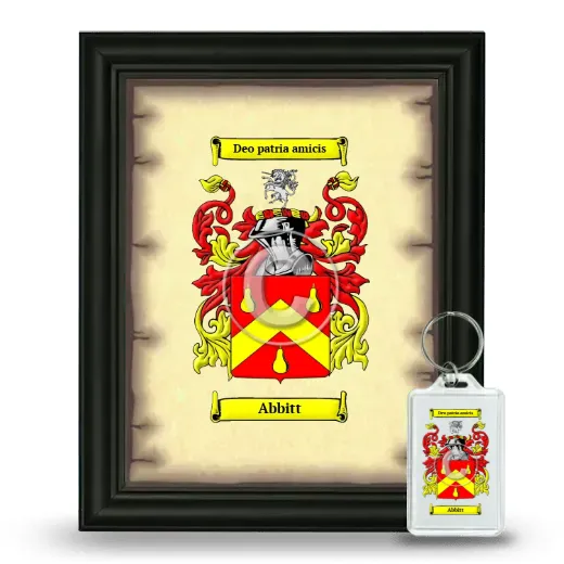 Abbitt Framed Coat of Arms and Keychain - Black