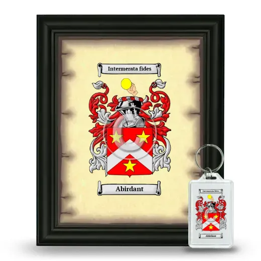 Abirdant Framed Coat of Arms and Keychain - Black