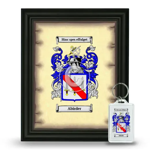 Abirder Framed Coat of Arms and Keychain - Black