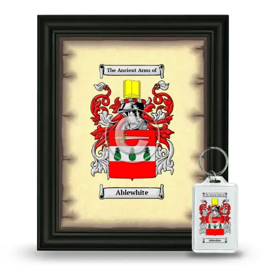 Ablewhite Framed Coat of Arms and Keychain - Black