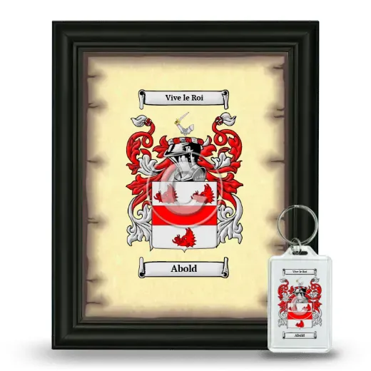 Abold Framed Coat of Arms and Keychain - Black