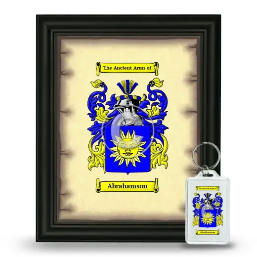 Abrahamson Framed Coat of Arms and Keychain - Black