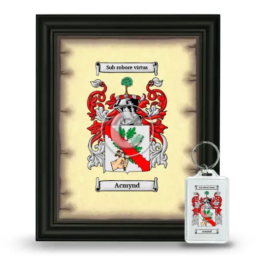 Acmynd Framed Coat of Arms and Keychain - Black