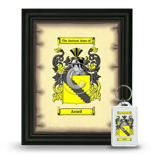 Acord Framed Coat of Arms and Keychain - Black