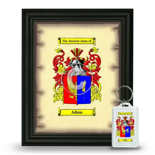 Adam Framed Coat of Arms and Keychain - Black