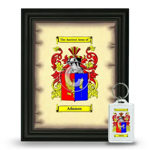 Adamos Framed Coat of Arms and Keychain - Black