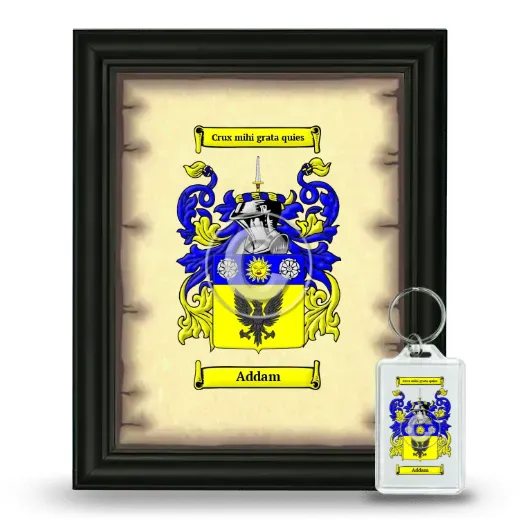 Addam Framed Coat of Arms and Keychain - Black