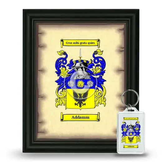 Addamm Framed Coat of Arms and Keychain - Black