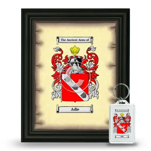 Adie Framed Coat of Arms and Keychain - Black