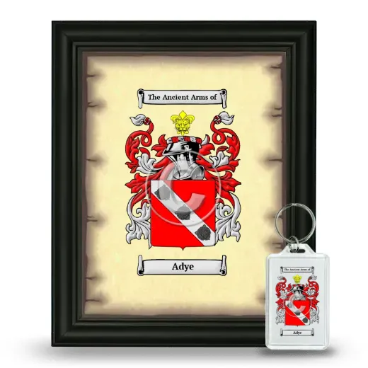 Adye Framed Coat of Arms and Keychain - Black