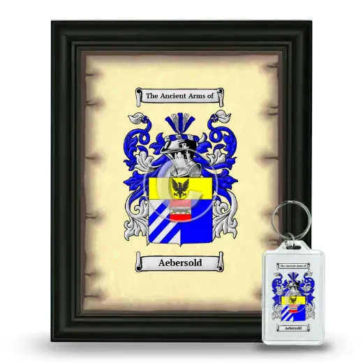 Aebersold Framed Coat of Arms and Keychain - Black