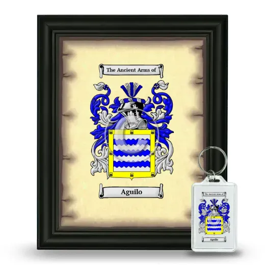 Aguilo Framed Coat of Arms and Keychain - Black