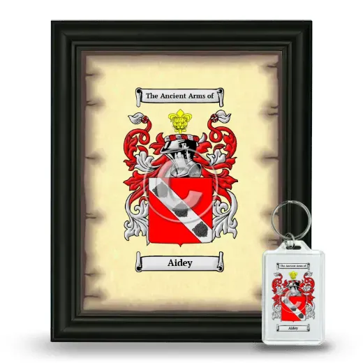 Aidey Framed Coat of Arms and Keychain - Black