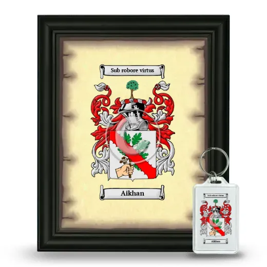 Aikhan Framed Coat of Arms and Keychain - Black