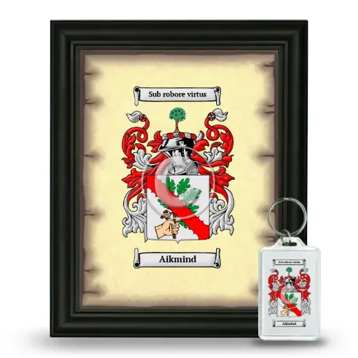 Aikmind Framed Coat of Arms and Keychain - Black