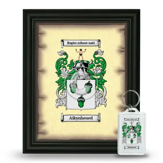 Aikynheued Framed Coat of Arms and Keychain - Black