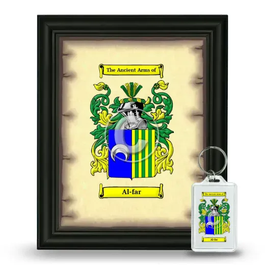 Al-far Framed Coat of Arms and Keychain - Black