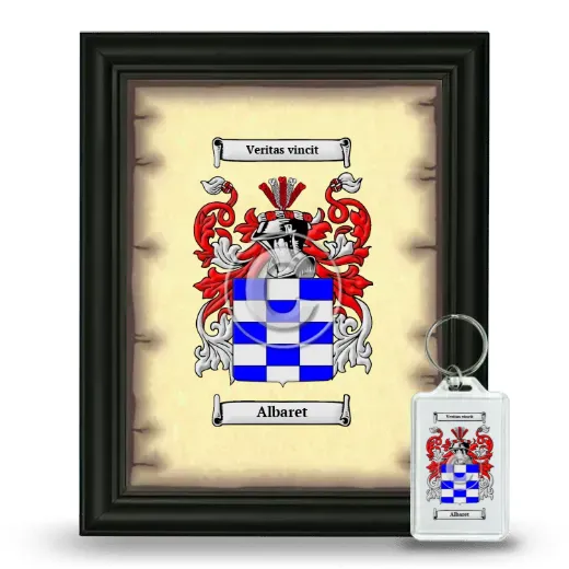 Albaret Framed Coat of Arms and Keychain - Black