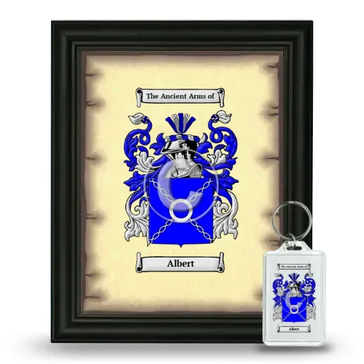 Albert Framed Coat of Arms and Keychain - Black