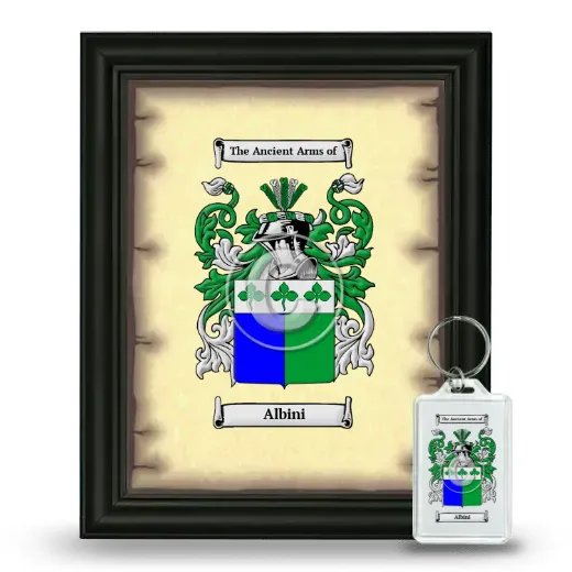 Albini Framed Coat of Arms and Keychain - Black