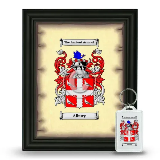 Albury Framed Coat of Arms and Keychain - Black