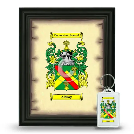 Aldray Framed Coat of Arms and Keychain - Black