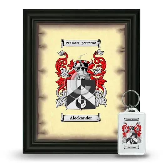 Aleckander Framed Coat of Arms and Keychain - Black