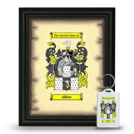 Alfree Framed Coat of Arms and Keychain - Black