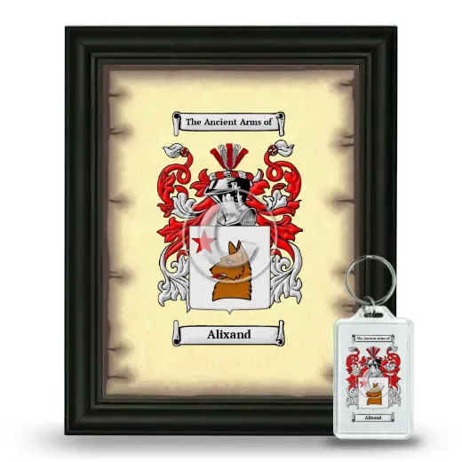 Alixand Framed Coat of Arms and Keychain - Black