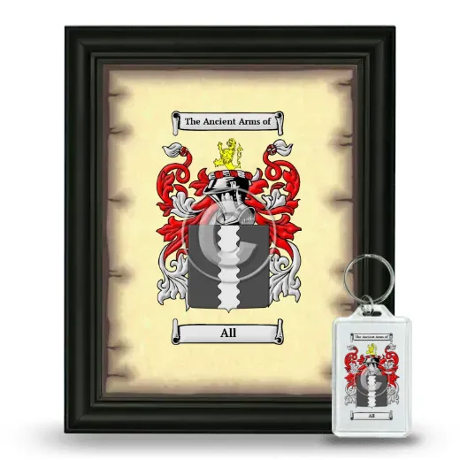 All Framed Coat of Arms and Keychain - Black